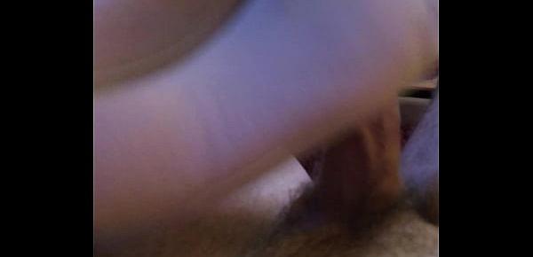  homemade footjob with white nylons